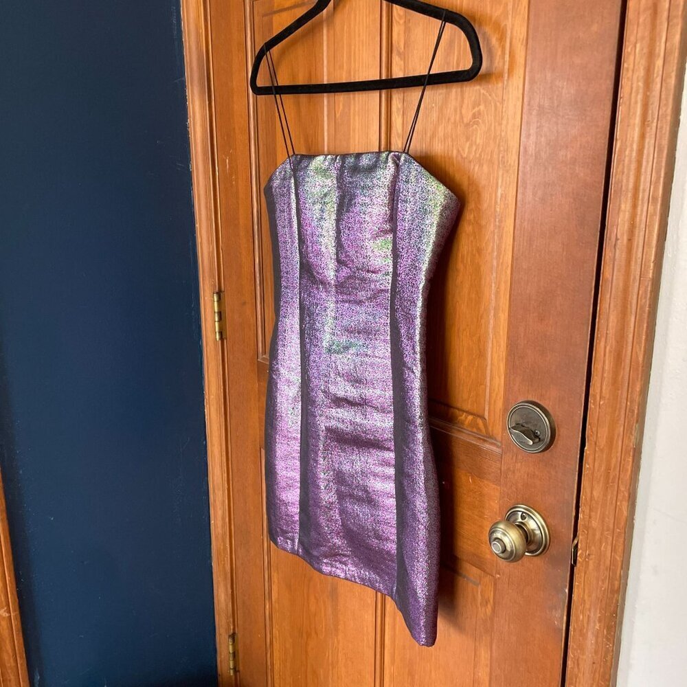 LIKELY Hayley Multicolor Metallic Mini Dress SZ 6 Prom - Picture 7 of 7